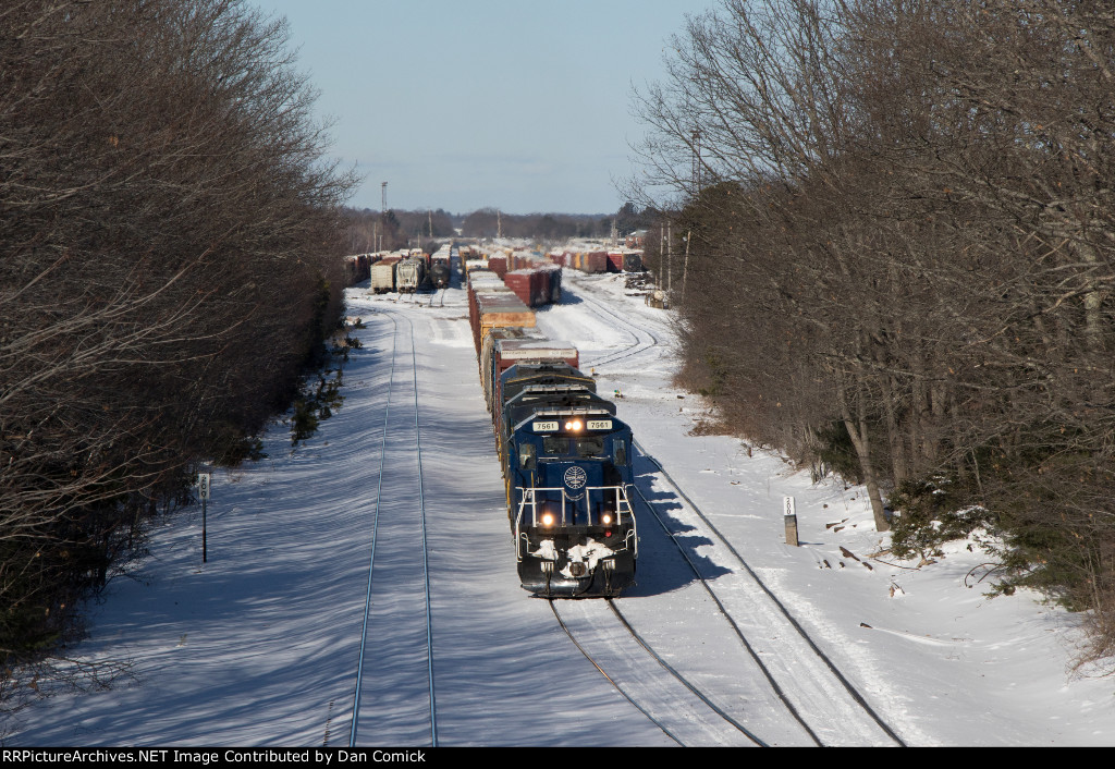 POAY 7561 Departs Rigby Yard